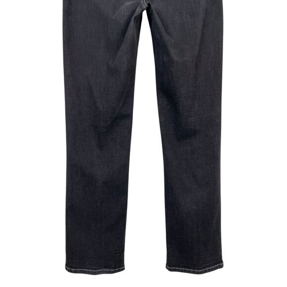 Eileen Fisher Organic Soft Stretch Denim Pant Black Gray Size 12 Straight Leg - Picture 7 of 9